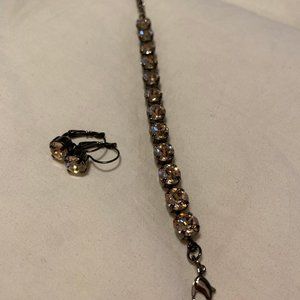 Crystal Bracelet and Earring Set